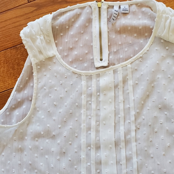 White Sleeveless top - ELLE - Picture 4 of 6